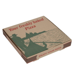 Pakendatud kompostitavad pizzakarbid 311mm - 100 tükki pakendis FourniResto