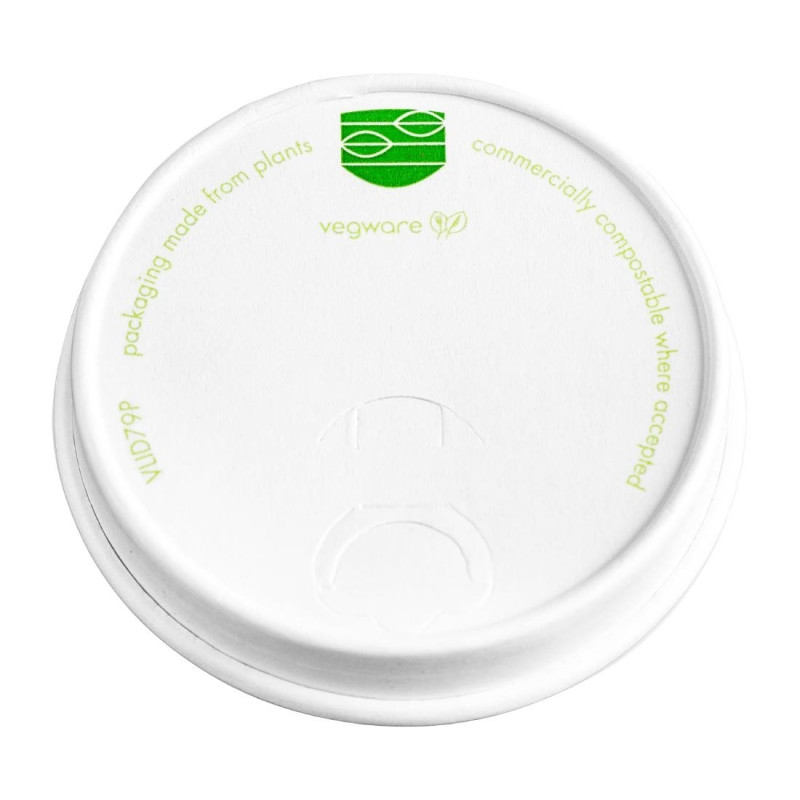 Hot drink cup lids made of paper series 79 Vegware - Pack of 1000 Hot drink cup lids made of paper series 79 Vegware - Pack of 1000