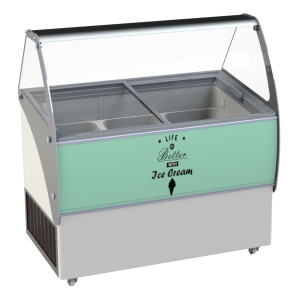 Jäätisevitrin - staatiline - 10 x 5 L - CombiSteel