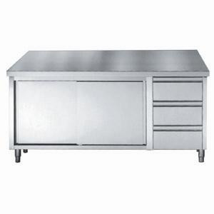 Roostevabast terasest madal mööbel GN 1/1 - 2 ust ja 3 sahtlit - L 1800 x S 700 mm - CombiSteel