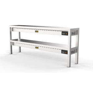 Keraamiline soojendav riiul - 2 taset - L 1600 x S 300 mm - CombiSteel