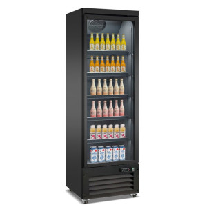 Must kahe klaasuksega joogikapp - 450 L - CombiSteel