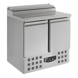 Saladette külmik - 2 ust - 5 GN 1/6 anumat - CombiSteel
