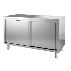 Roostevabast terasest madal mööbel kahe lükanduksega - L 1200 x S 600 mm - CombiSteel
