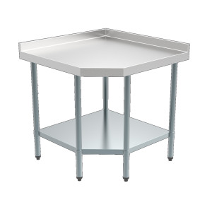 Kokkupandav nurgalaud seljatoe ja riiuliga - L 900 x S 700 mm - CombiSteel