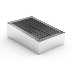 Kallutatud jääpurustusalus külje äravooluga - GN 1/1 - CombiSteel