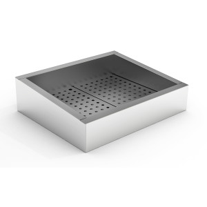 Kallutatud jääpurustiku anum külje äravooluga - GN 2/1 - CombiSteel