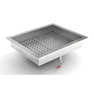Integreeritud purustatud jää konteiner - GN 2/1 - CombiSteel