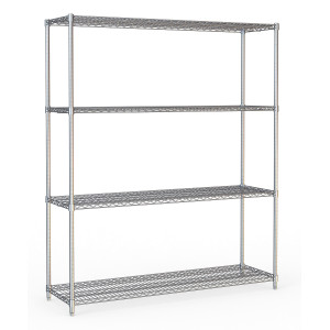 4-tasandiline lahtivõetav riiul - L 1500 x S 450 mm - CombiSteel
