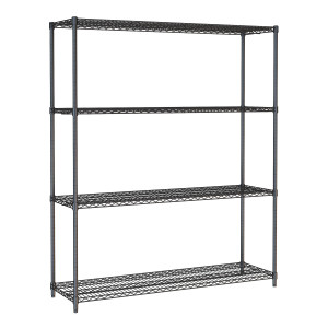 4-tasemeline lahtivõetav must riiul - L 1500 x S 450 mm - CombiSteel