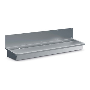 Roostevabast terasest valamu koos äravoolukorgi ja pritsmekaitsekaanega - L 1800 x P 468 mm - CombiSteel