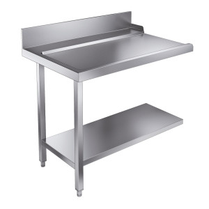 Laadimislaua riiul ja tagasein - Vasak - L 1100 x S 750 mm - CombiSteel