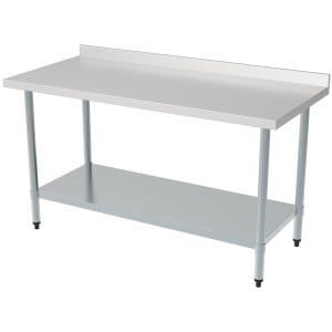 Roostevabast terasest laud seljatoe ja riiuliga - L 1600 x P 700 mm - CombiSteel
