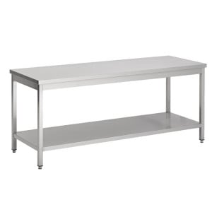 Stainless Steel Table with Shelf - L 600 x D 700 mm - CombiSteel
