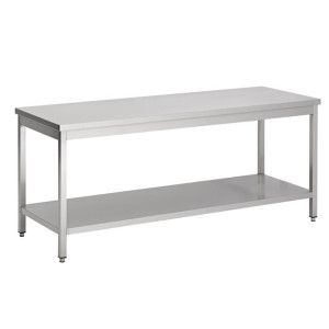 Table Inox avec Etagère - L 800 x P 600 mm - CombiSteel