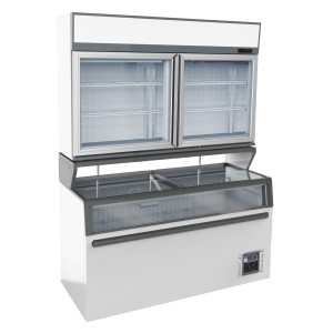 Vitrine Murale ja Supermarketi Valge Kummut - 948 L - CombiSteel