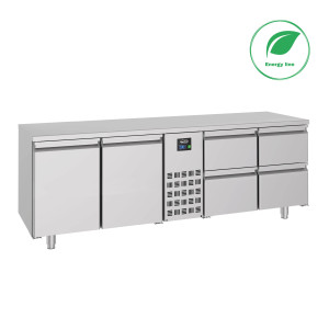 Positive Refrigerated Table GN 1/1 with 2 Doors and 4 Drawers - 632 L - CombiSteel