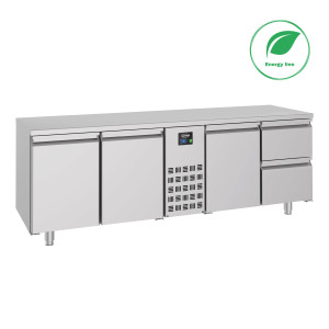 Table Réfrigérée Positive GN 1/1 à 3 Portes et 2 Tiroirs - 632 L - CombiSteel