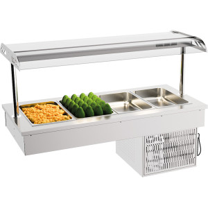 Jahutatud sisseehitatud mahuti - 4 GN 1/1 - CombiSteel