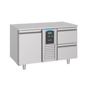 Positive Refrigerated Table GN 1/1 with 1 Door and 2 Drawers - 281 L - CombiSteel