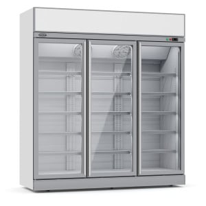 Positive Refrigerated Display Case with 3 Glass Doors - 1530 L - CombiSteel