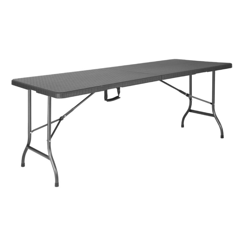 Table Pliante Rectangulaire en Rotin Noir - L 1829 x P 728 mm - Bolero Table Pliante Rectangulaire en Rotin Noir - L 1829 x P 728 mm - Bolero