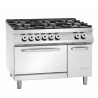 6-burner stove series 900 - Gas Oven GN 2/1 and cabinet from the brand Bartscher
