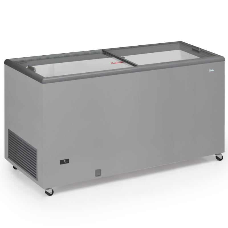 Liugustega klaasustega sügavkülmik - 500 L