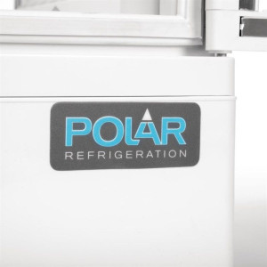 Valge positiivne jahutusvitrine 2 kumerat ust 86 L - Polar