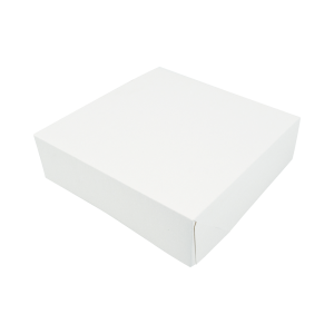 Valge kartongist kondiitritoodete karp - 29 x 29 cm - Komplekt 50 - FourniResto
