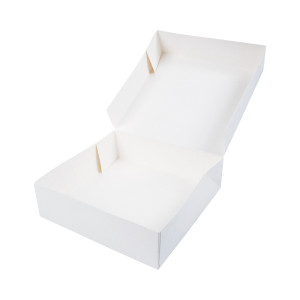 Valge kartongist kondiitritoodete karp - 29 x 29 cm - Komplekt 50 - FourniResto