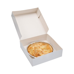 Valge kartongist kondiitritoodete karp - 29 x 29 cm - Komplekt 25 - FourniResto