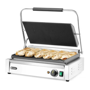 Grill de Contact Panini XL - Triibuline Plaat - HENDI