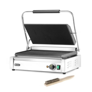 Grill de Contact Panini XL - Triibuline Plaat - HENDI