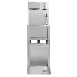 Jalglülitiga kätepesujaam prügikastiga, seebi- ja paberihoidik - Dynasteel
