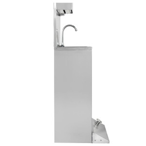 Jalglülitiga kätepesujaam prügikastiga, seebi- ja paberihoidik - Dynasteel