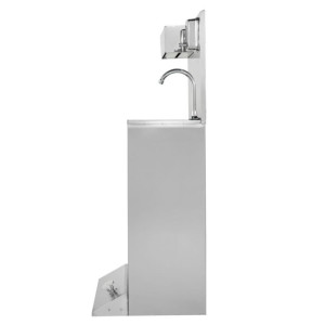 Jalglülitiga kätepesujaam prügikastiga, seebi- ja paberihoidik - Dynasteel