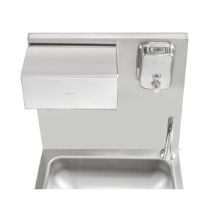 Jalglülitiga kätepesujaam prügikastiga, seebi- ja paberihoidik - Dynasteel