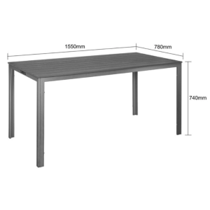 Lattes Valletta laud hallis - 1560 mm
