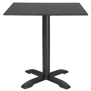 Must matt ruudukujuline lauaplaat - 700 mm