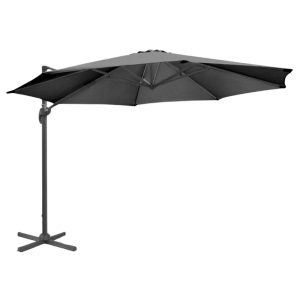 Parasol nihutatav Venice ümmargune 360° must - 3,5 m