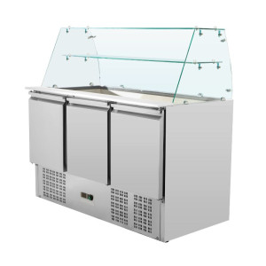 Saladette Külmik 3 Ust - 368 L - Dynasteel