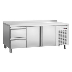 Table Réfrigérée Positive 2 Portes et 2 Tiroirs GN 1/1 avec Dosseret