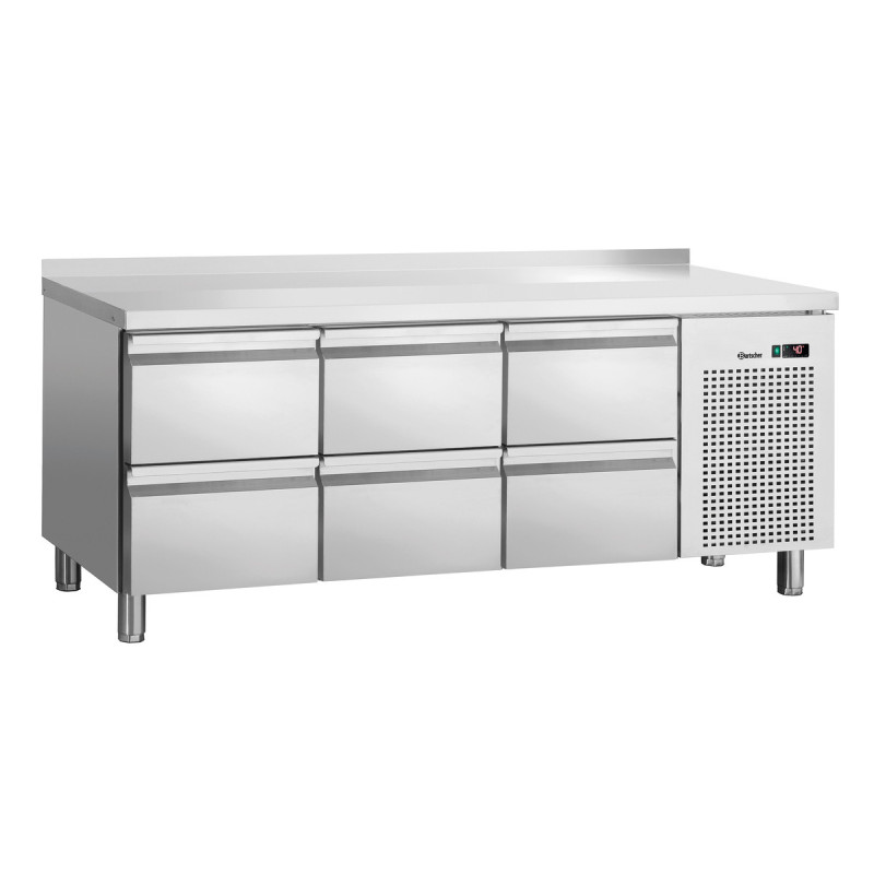 Positive Refrigerated Table 6 Drawers GN 1/1 with Backsplash