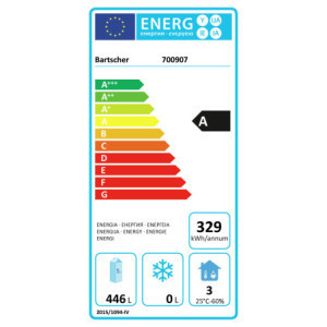 Valge positiivne külmkapp - 590 L