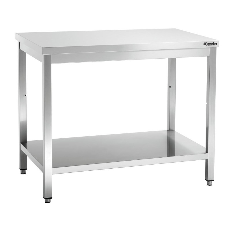 Stainless Steel Work Table with Lower Shelf - D 700 mm - L 1000 mm - Bartscher Stainless Steel Work Table with Lower Shelf - D 700 mm - L 1000 mm - Bartscher