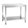 Table de Travail Inox avec Etagère Basse - P 700 mm - L 1000 mm - Bartscher