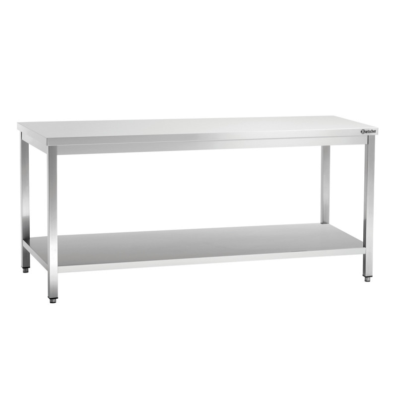 Table de Travail Inox avec Etagère Basse - P 600 mm - L 1800 mm - Bartscher Table de Travail Inox avec Etagère Basse - P 600 mm - L 1800 mm - Bartscher