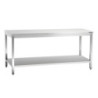 Table de Travail Inox avec Etagère Basse - P 600 mm - L 1800 mm - Bartscher