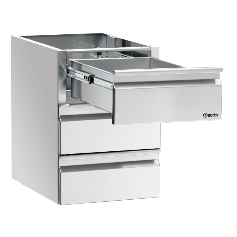 Colonne Tiroirs 3 x GN 1/1 Table de Travail - Bartscher Colonne Tiroirs 3 x GN 1/1 Table de Travail - Bartscher